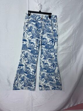 Wrangler Blue and White Nautical Print Pants